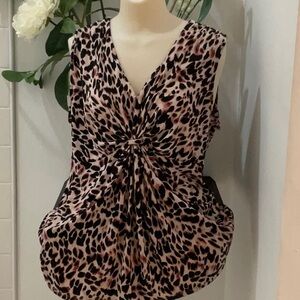 Leopard Print Sleeveless Top